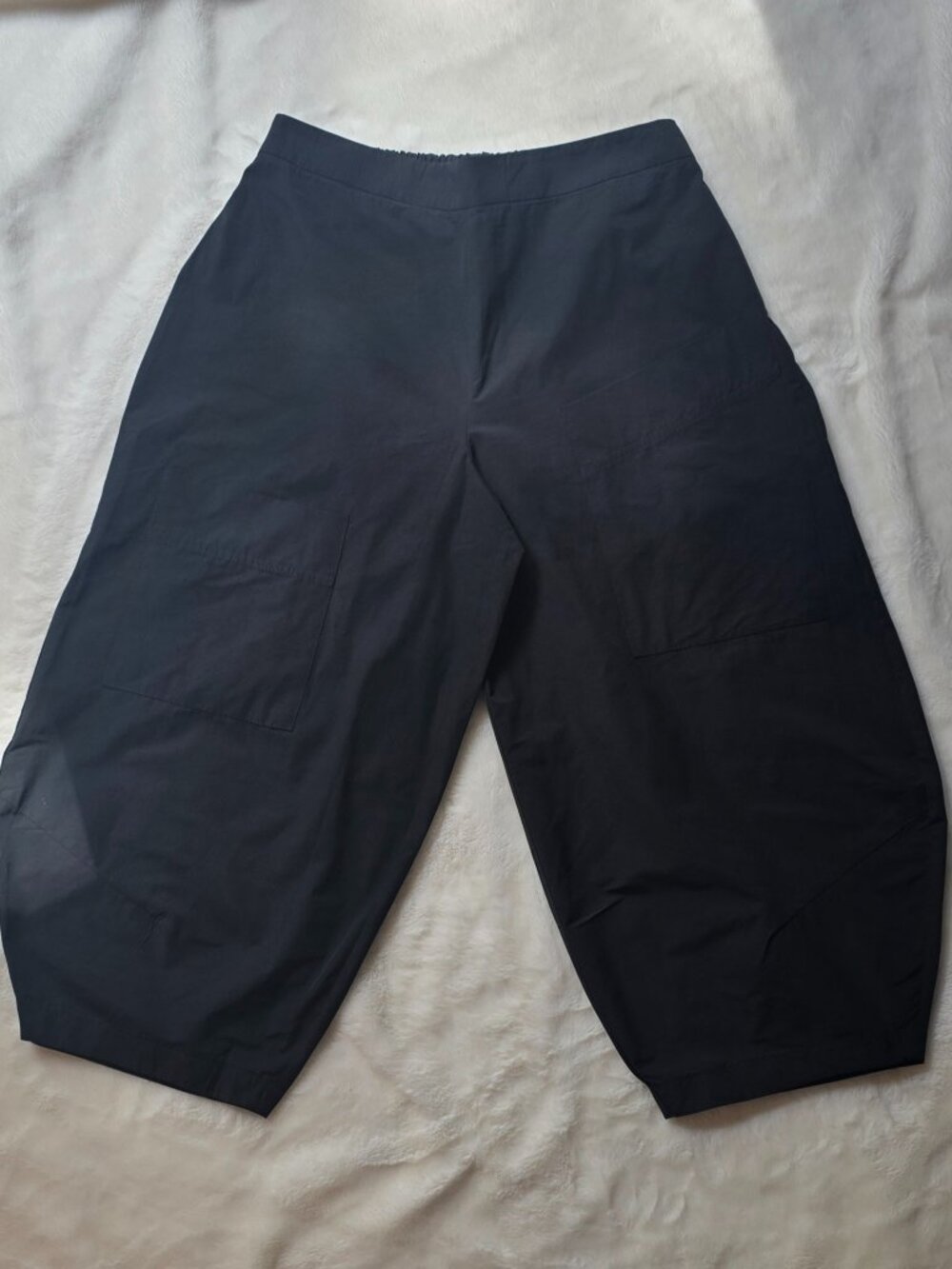 OZAI N KU CP108 Barrel Leg Pants Black XL NWT $204 Made in Greece